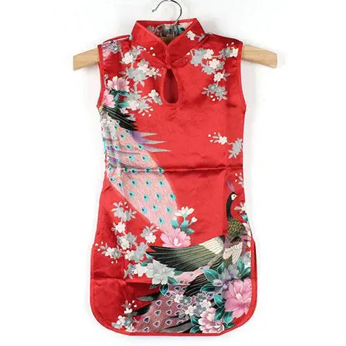 2019 New Hot Sale High quality Fashion Children Girls Chinese Cheongsam Floral Peacock Lapel Sleeveless Summer Dress
2019 New Hot Sale High quality Fashion Children Girls Chinese Cheongsam Floral Peacock Lapel Sleeveless Summer Dress