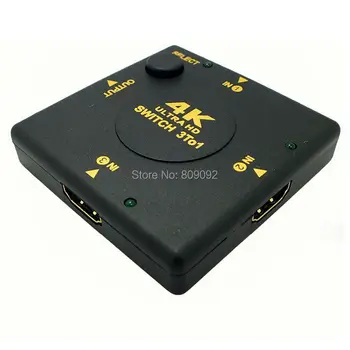 Mini V1.4 3 Port 4K HDMI Switch Switcher HDMI Splitter for PS3/PS4/Xbox 360/PC/DV/DVD HDTV 1080P 4Kx2K 3 Input to 1 Output
Mini V1.4 3 Port 4K HDMI Switch Switcher HDMI Splitter for PS3/PS4/Xbox 360/PC/DV/DVD HDTV 1080P 4Kx2K 3 Input to 1 Output