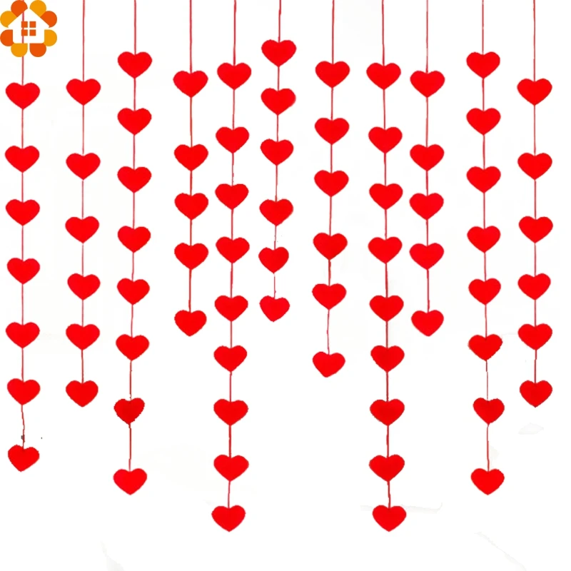 Romantic Garlands!1Set DIY Red Love Heart Curtain Non-woven Garland Lovely Wedding Party Decoration Supplies Marriage Room Decor
Romantic Garlands!1Set DIY Red Love Heart Curtain Non-woven Garland Lovely Wedding Party Decoration Supplies Marriage Room Decor