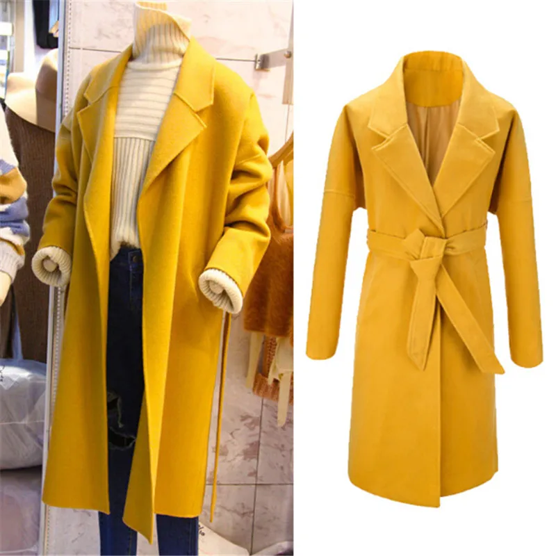 2018 Winter New Coat Woolen Women Fashion Yellow Coat Female Woolen Coat Plus Size 4XL
2018 Winter New Coat Woolen Women Fashion Yellow Coat Female Woolen Coat Plus Size 4XL