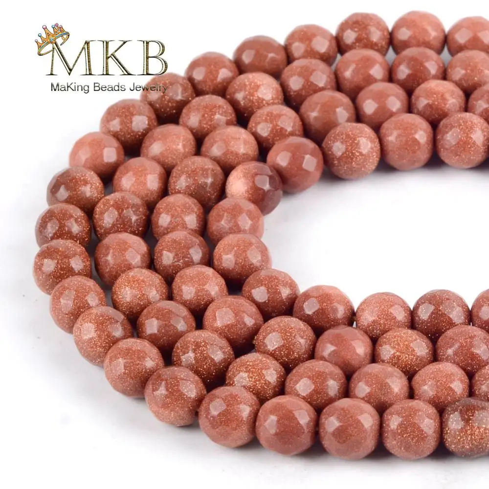 Natural Faceted Gold Sand Stone Beads For Needlework Jewelry Making 4/6/8/10/12mm Ball Beads Diy Bracelet Necklace 15"Strand
Natural Faceted Gold Sand Stone Beads For Needlework Jewelry Making 4/6/8/10/12mm Ball Beads Diy Bracelet Necklace 15"Strand