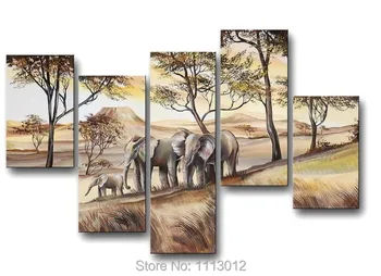 Hot Sale Africa Elephant Tree Oil Painting On Canvas 5 pcs Set Home Abstract Wall Art Decoration Modern Picture For Living Room
Hot Sale Africa Elephant Tree Oil Painting On Canvas 5 pcs Set Home Abstract Wall Art Decoration Modern Picture For Living Room