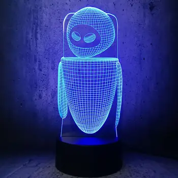 3D USB LED Robort Wall-E Night Light DECOR Lamp illusion art novelty Bulbing Light best gift for children good decor in room
3D USB LED Robort Wall-E Night Light DECOR Lamp illusion art novelty Bulbing Light best gift for children good decor in room