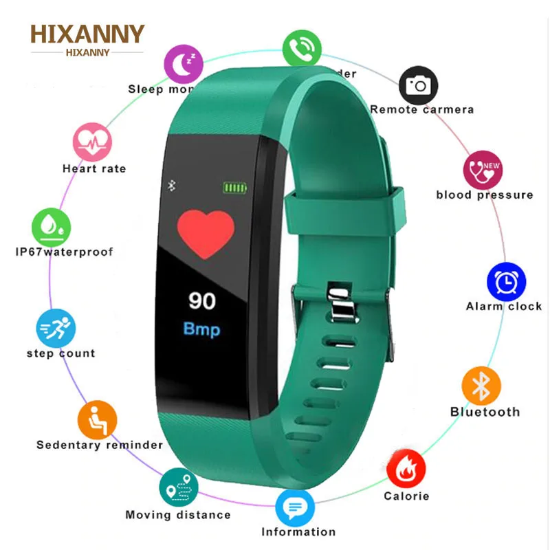 ID115 PLUS Color Screen Smart Bracelet Sports Pedometer Watch Fitness Running Walking Tracker Heart Rate Pedometer Smart Band
ID115 PLUS Color Screen Smart Bracelet Sports Pedometer Watch Fitness Running Walking Tracker Heart Rate Pedometer Smart Band