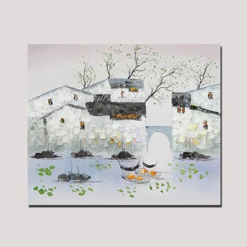 Arthyx Paintings Handpainted Abstract Jiang Nan Waterside Landscape Oil Painting On Canvas Modern Pictures Wall Art Home Decor
Arthyx Paintings Handpainted Abstract Jiang Nan Waterside Landscape Oil Painting On Canvas Modern Pictures Wall Art Home Decor