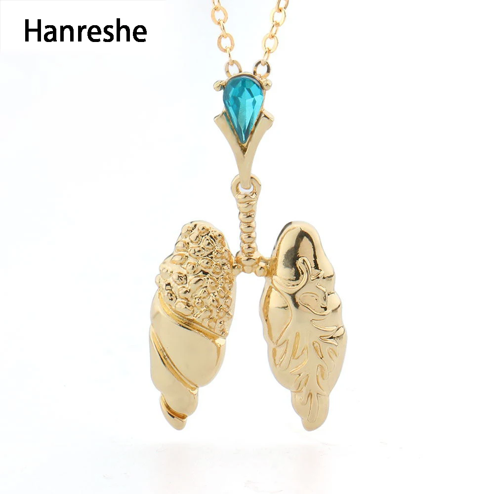 HANRESHE Lungs Jewelry Necklace Pendant Gold Silver Chocker Necklace Fashion Blue Crystals Necklace Women Doctor Nurse Gift
HANRESHE Lungs Jewelry Necklace Pendant Gold Silver Chocker Necklace Fashion Blue Crystals Necklace Women Doctor Nurse Gift