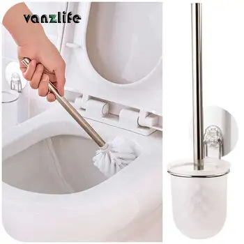 vanzlife sticky holder stainless steel toilet brush set with a base toilet fur cleaning brush
vanzlife sticky holder stainless steel toilet brush set with a base toilet fur cleaning brush