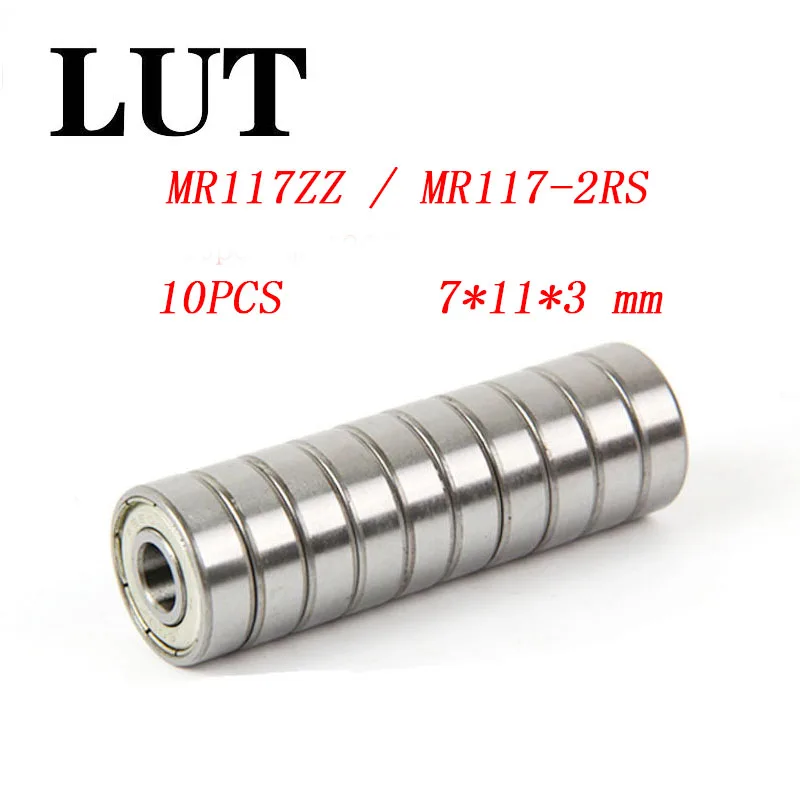 10PCS High quality ABEC-5 MR117ZZ MR117Z MR117 ZZ MR117-2RS 7*11*3 mm 7x11x3 Miniature Thin Wall Deep Groove Ball Bearing | Обустройство