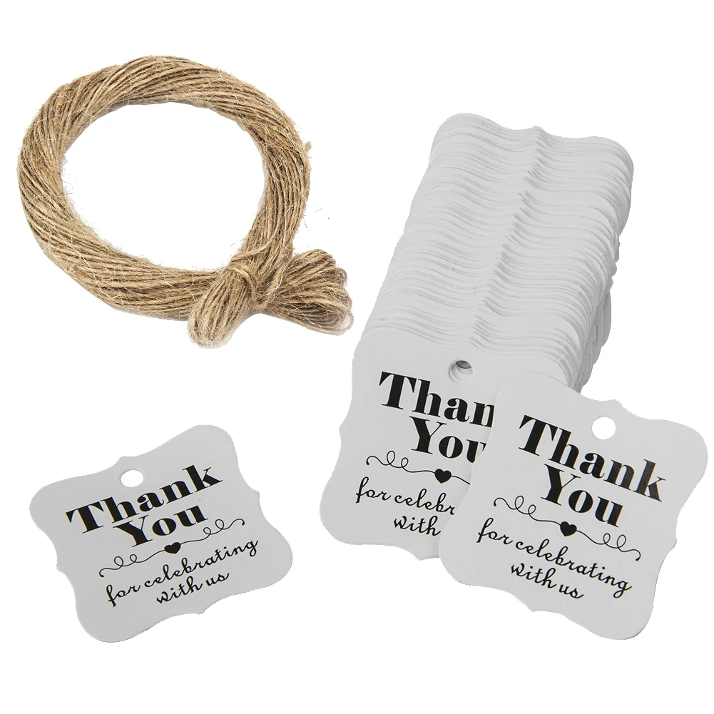 100Pcs Baby Shower Thank You DIY Gift Tag Letter Print Brown Paper With Hemp Rope Wrap Birthday Celebrating Party Wedding
100Pcs Baby Shower Thank You DIY Gift Tag Letter Print Brown Paper With Hemp Rope Wrap Birthday Celebrating Party Wedding