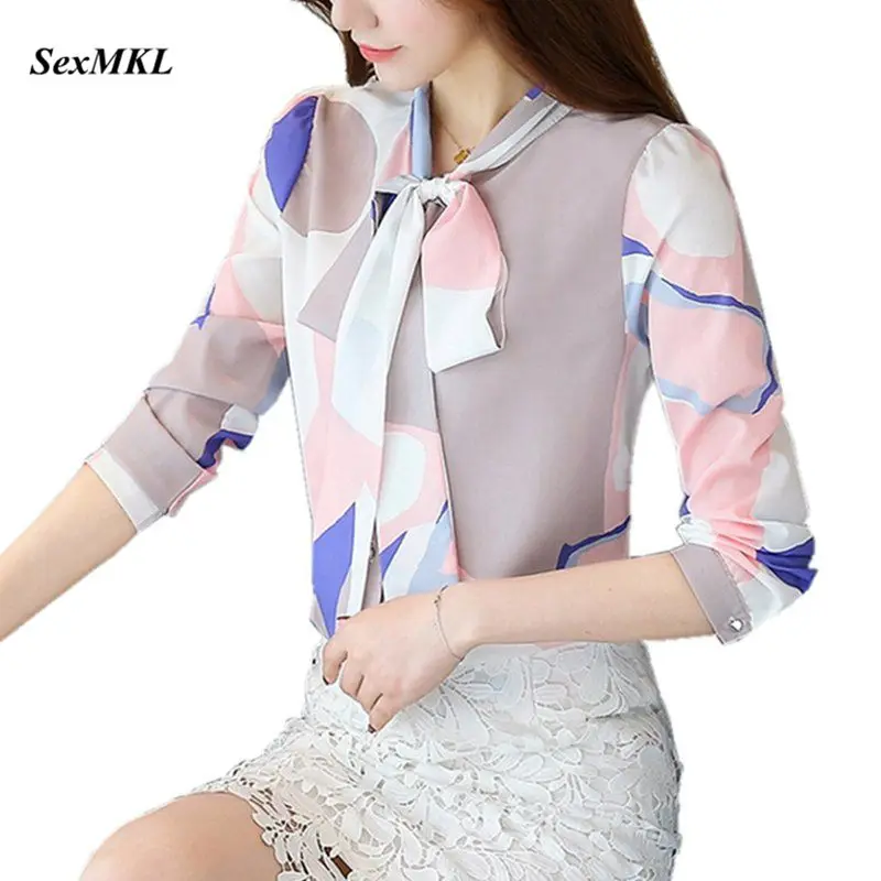 Fashion Women's Print Shirts Spring Autumn Bow Long Sleeve Office Lady Tops Elegant Chiffon Blusas Shirts Slim Casual Blouses
Fashion Women's Print Shirts Spring Autumn Bow Long Sleeve Office Lady Tops Elegant Chiffon Blusas Shirts Slim Casual Blouses