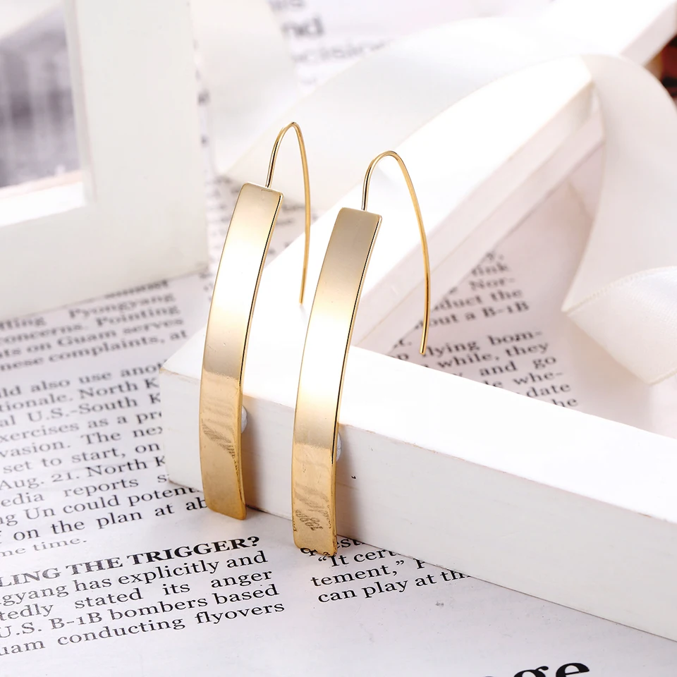 New Long Dangle Earrings For Women Stainless Steel Gold-Color Punk Trendy Rectangle New Girl Earrings Elegant Jewelry Wedding
New Long Dangle Earrings For Women Stainless Steel Gold-Color Punk Trendy Rectangle New Girl Earrings Elegant Jewelry Wedding