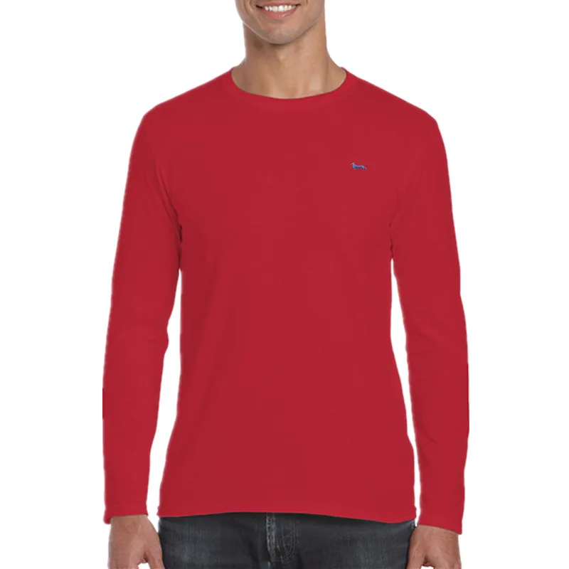 2018 New spring men 100%cotton t shirt solid O-neck casual tshirt long sleeve embroidery harmont t-shirt tops tees blaine shirts
2018 New spring men 100%cotton t shirt solid O-neck casual tshirt long sleeve embroidery harmont t-shirt tops tees blaine shirts