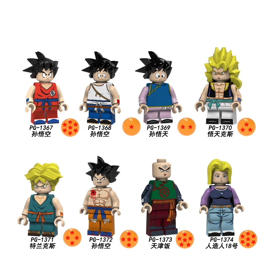 Single Sale PG8166 Dragon Ball Goku Son Goten Gotenks Trunks Tien Shinhan Android 18 Legoingly Building Blocks Toy Children Gift
Single Sale PG8166 Dragon Ball Goku Son Goten Gotenks Trunks Tien Shinhan Android 18 Legoingly Building Blocks Toy Children Gift