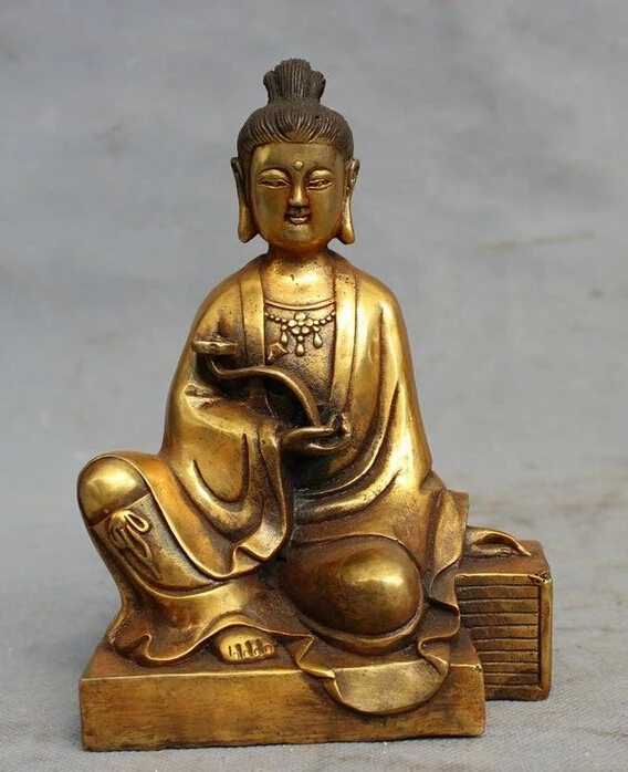 Folk Chinese Bronze Gilt Buddhism RuYi Kwan-yin GuanYin Goddess Buddha Statue
Folk Chinese Bronze Gilt Buddhism RuYi Kwan-yin GuanYin Goddess Buddha Statue