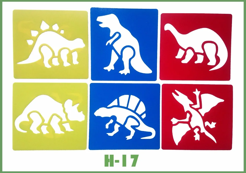 6pcs/set Dinosaur Stencils Suit Children's painting template Kids Drafting Stencil Gift
6pcs/set Dinosaur Stencils Suit Children's painting template Kids Drafting Stencil Gift
