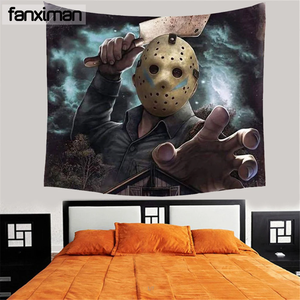 Multi Use Tapestries Horror Movie Jason Friday the 13th Tapestry Wall Hanging Art Home Decor Beach Towel Blankets Customized
Multi Use Tapestries Horror Movie Jason Friday the 13th Tapestry Wall Hanging Art Home Decor Beach Towel Blankets Customized