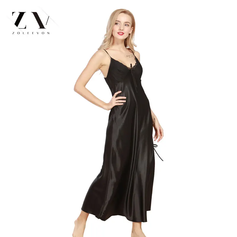 Sexy Nightgown Satin Robe Lingerie Nightdress V-Neck Home Dress bridesmaid long robe Silk sleepwear for women
Sexy Nightgown Satin Robe Lingerie Nightdress V-Neck Home Dress bridesmaid long robe Silk sleepwear for women