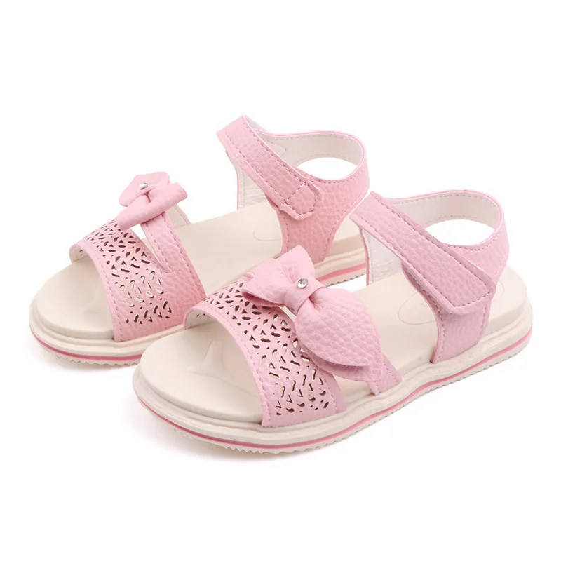 New summer girls sandals soft bottom non-slip leather bow beach sandals children's female big children hollow design solid color
New summer girls sandals soft bottom non-slip leather bow beach sandals children's female big children hollow design solid color