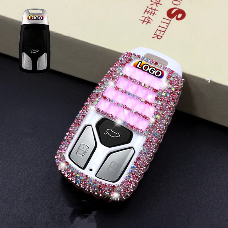 Luxury Diamond Bling Car Key Case Cover/ Key Shell Holder For Audi A4 B9 Q7 4m TT TTS 8s 2016 2017 Auto Accessories
Luxury Diamond Bling Car Key Case Cover/ Key Shell Holder For Audi A4 B9 Q7 4m TT TTS 8s 2016 2017 Auto Accessories