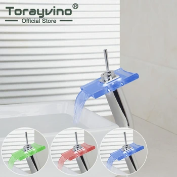 Torayvino LED Contemporary Basin Faucet Chrome Polished Deck Mounted Single Handle Hot Clod Waterfall Eminent Basin Faucet
Torayvino LED Contemporary Basin Faucet Chrome Polished Deck Mounted Single Handle Hot Clod Waterfall Eminent Basin Faucet
