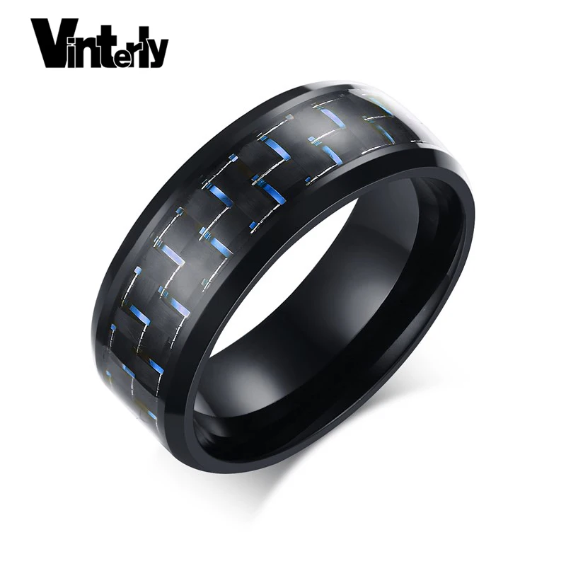 Vinterly Blue Carbon Fiber Ring For Man Women Stainless Steel Rings Male Metal Punk Wedding Bands Finger Ring Minimalist Jewelry
Vinterly Blue Carbon Fiber Ring For Man Women Stainless Steel Rings Male Metal Punk Wedding Bands Finger Ring Minimalist Jewelry