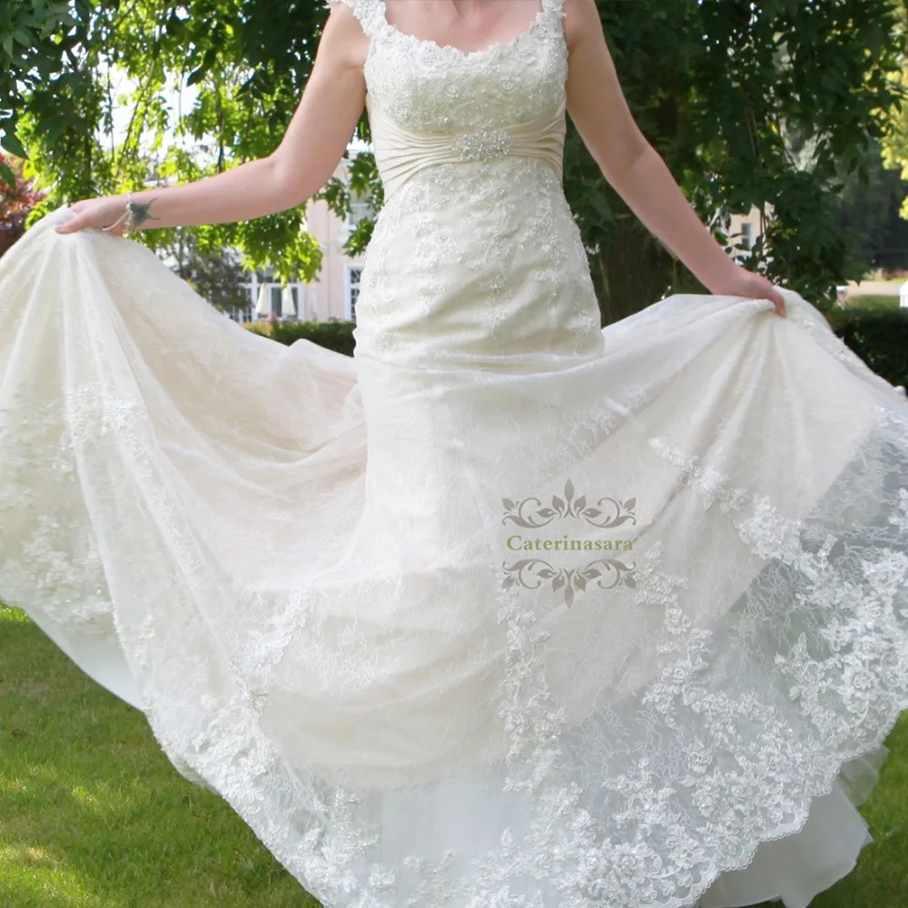 Mermaid / Trumpet Wedding Dresses Square Collart Neck Chapel Train Bride Gowns with Lace / Beading / Appliques for Bridal Girls
Mermaid / Trumpet Wedding Dresses Square Collart Neck Chapel Train Bride Gowns with Lace / Beading / Appliques for Bridal Girls
