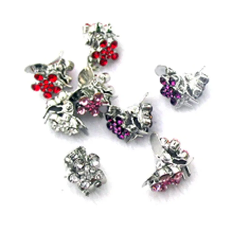 New 12pcs lot 4stone colors equally mixed metal mini flower charm claw clip pets or girls hair accessories
New 12pcs lot 4stone colors equally mixed metal mini flower charm claw clip pets or girls hair accessories