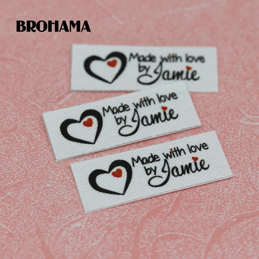 100 pieces Custom logo labels, Name iron on label, Custom Clothing tags, Organic Cotton Labels
100 pieces Custom logo labels, Name iron on label, Custom Clothing tags, Organic Cotton Labels