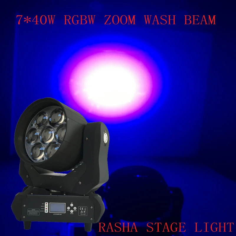Rasha New 7leds*40W DJ Lighting 4in1 RGBW ZOOM Wash LED Moving Head Light Stage Disco Moving Head Mini Bee Eye With 14 Channels
Rasha New 7leds*40W DJ Lighting 4in1 RGBW ZOOM Wash LED Moving Head Light Stage Disco Moving Head Mini Bee Eye With 14 Channels