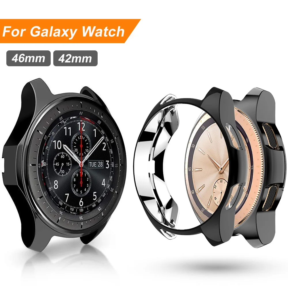 Чехол для Samsung Galaxy Watch 42/46 мм мягкий чехол бампер с покрытием из ТПУ мужчин и женщин