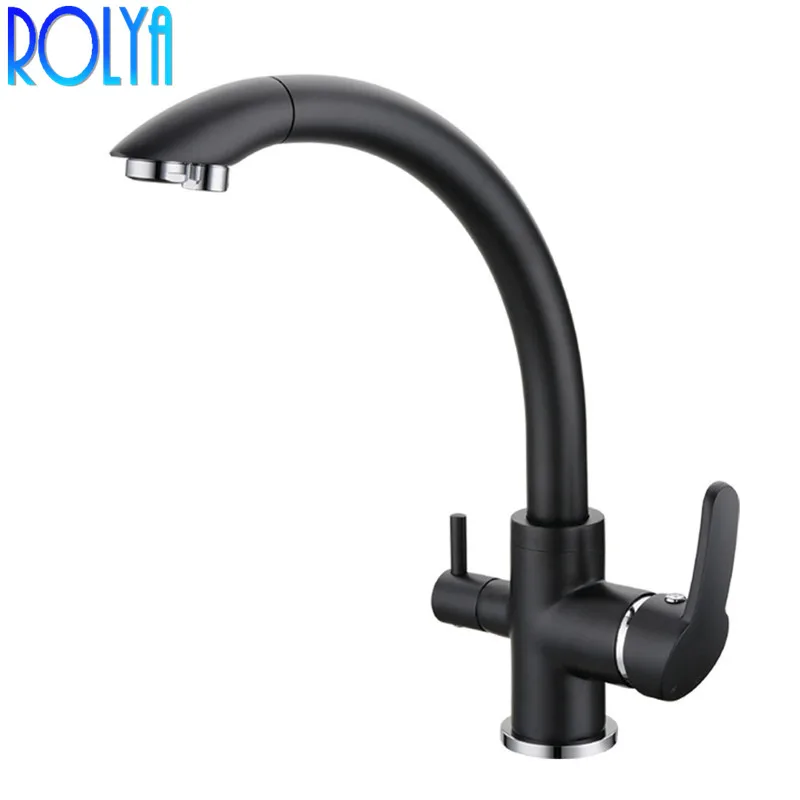 ROLYA Black 3 Way Kitchen Faucet Osmosis Reverse Tri Flow Filtered Sink Mixer Tap Solid Brass
ROLYA Black 3 Way Kitchen Faucet Osmosis Reverse Tri Flow Filtered Sink Mixer Tap Solid Brass