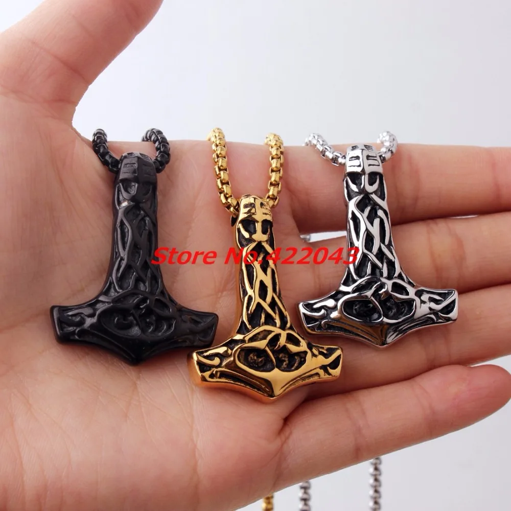 Punk Thor's Cool Necklace Viking Thor's Hammer Mjolnir Pendants Stainless steel Thor Hammer Pendants Necklace for Male Best Gift
Punk Thor's Cool Necklace Viking Thor's Hammer Mjolnir Pendants Stainless steel Thor Hammer Pendants Necklace for Male Best Gift