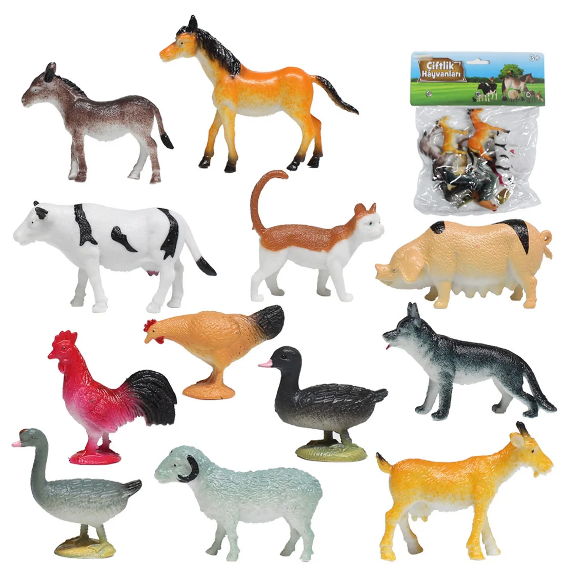 12pcs Farm Animal Model Artificial Figures Hot Set Toys for Children Plastic Simulation Mini Horse Cat Dog Cow Pig Sheep Chicken
12pcs Farm Animal Model Artificial Figures Hot Set Toys for Children Plastic Simulation Mini Horse Cat Dog Cow Pig Sheep Chicken