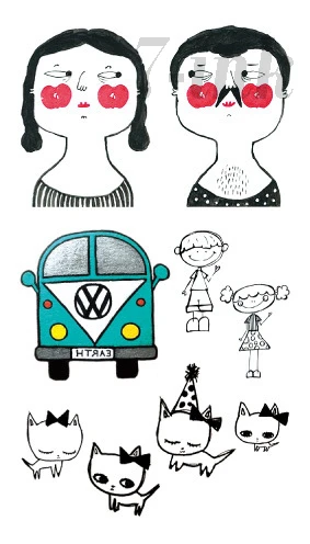 Water Transfer fake tattoo Cartoon cute lover bus cats tattoo body art Waterproof Temporary tattoo for adults kids
Water Transfer fake tattoo Cartoon cute lover bus cats tattoo body art Waterproof Temporary tattoo for adults kids