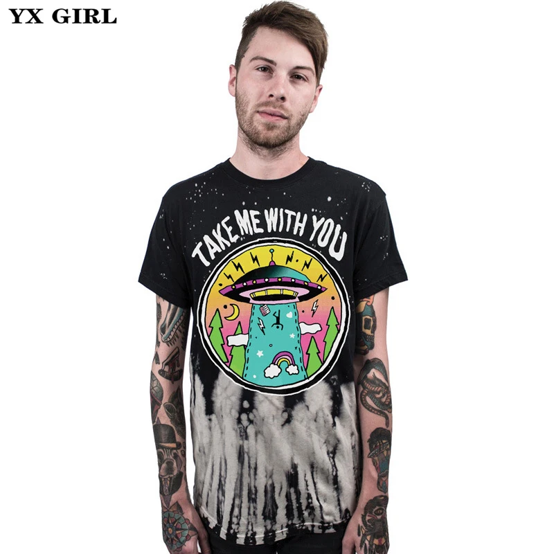 YX GIRL Hip Hop Mens T-Shirts Funny Colorful Alien Printing Punk Short Sleeve Loose Top Tees Summer O-Neck Men T Shirt camiseta
YX GIRL Hip Hop Mens T-Shirts Funny Colorful Alien Printing Punk Short Sleeve Loose Top Tees Summer O-Neck Men T Shirt camiseta