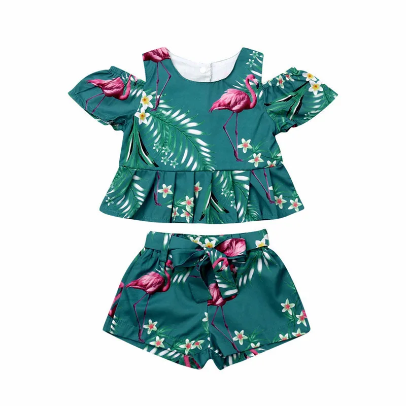 Summer Toddler Kids Baby girls Clothes Animal Print Short Sleeve Off Shoulder T-shirt+short Pants 2Pcs Set
Summer Toddler Kids Baby girls Clothes Animal Print Short Sleeve Off Shoulder T-shirt+short Pants 2Pcs Set