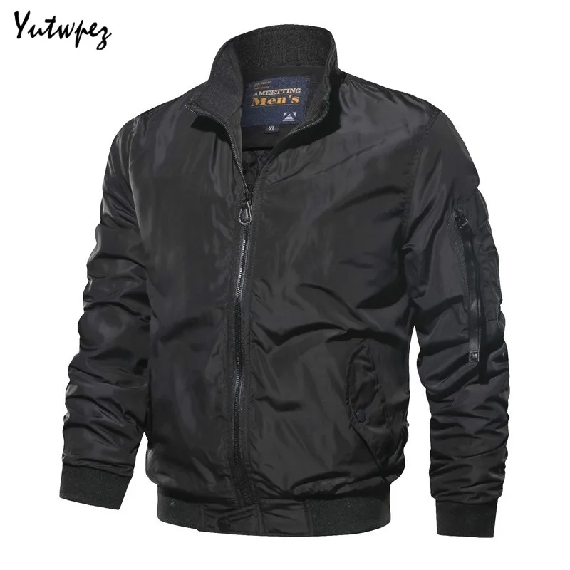 New Solid Bomber Jacket Men Casual Autumn Spring Military Pockets Jackets Man Outwear Slim Fit Mens Coat Tracksuit Brand Clothes
New Solid Bomber Jacket Men Casual Autumn Spring Military Pockets Jackets Man Outwear Slim Fit Mens Coat Tracksuit Brand Clothes