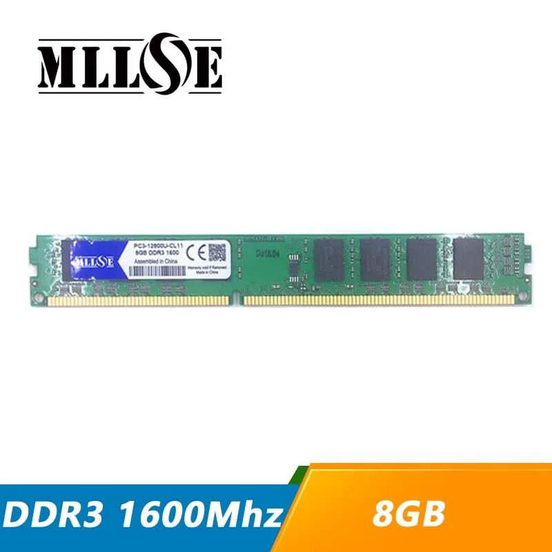 MLLSE RAM DDR3 8GB 1600 1600mhz PC3-12800 PC3-12800U Desktop Computer PC RAM Memory Memoria DIMM DDR 3 8 G 8G
MLLSE RAM DDR3 8GB 1600 1600mhz PC3-12800 PC3-12800U Desktop Computer PC RAM Memory Memoria DIMM DDR 3 8 G 8G