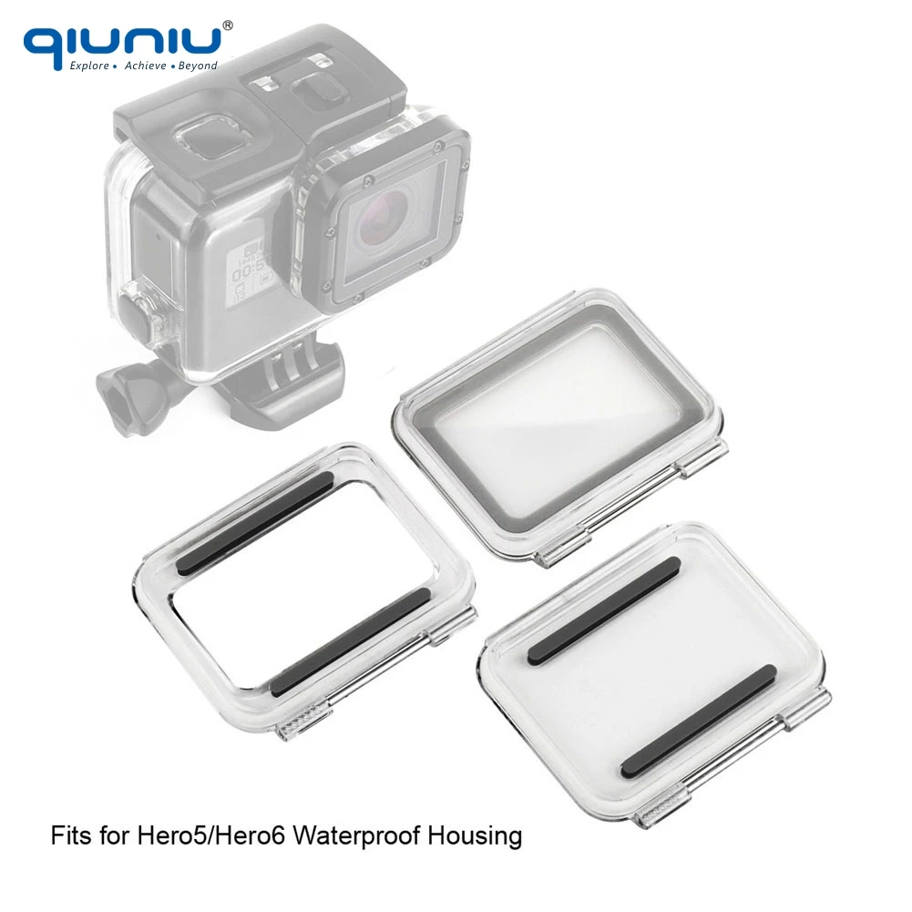 

QIUNIU 3 IN 1 Back Door Kit Clear Standard Waterproof Skeleton Touch Backdoor for GoPro Hero 5 6 7 Black Super Suit Housing Case