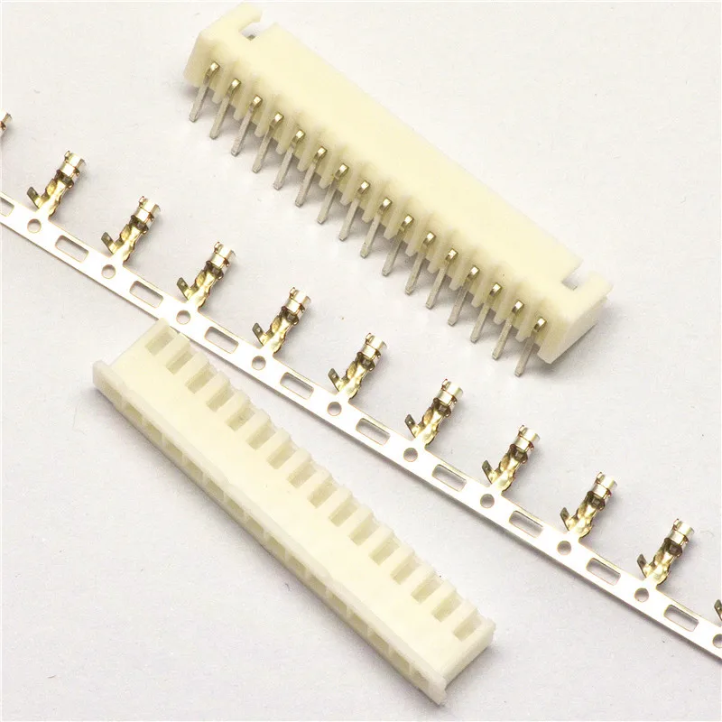 

Free shipping 100Sets/Kit XH2.54-16P 16Pin Curved needle spacing 2.54mm connectors Male and Female Plug + terminals