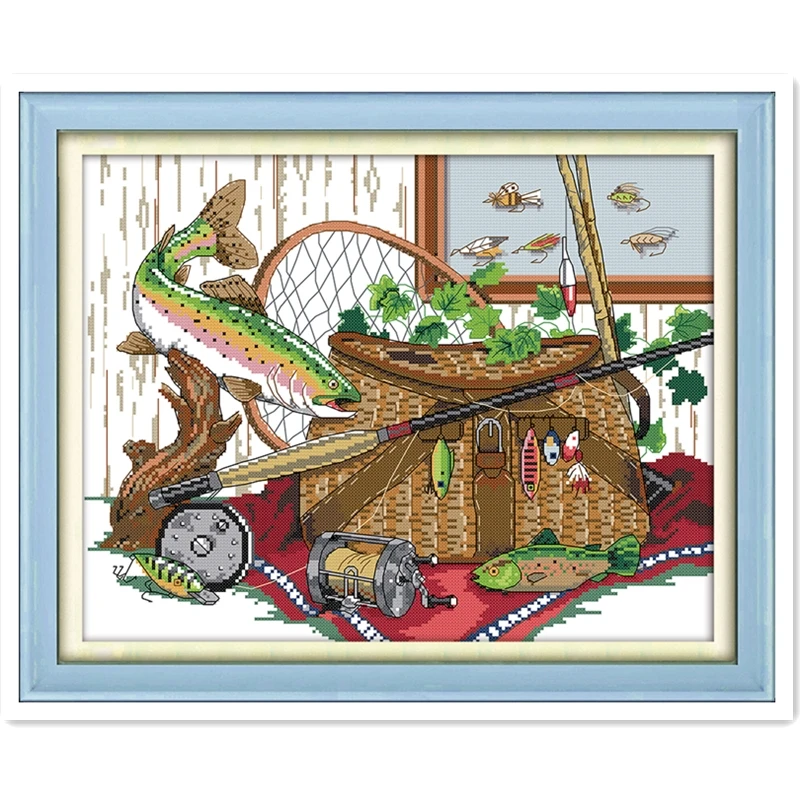 Fishing Gear Chinese Counted Cross Stitch Pattern Cross Stitch Kit Home Decor 11CT 14CT Printed On Canvas Embroidery Cross Set
Fishing Gear Chinese Counted Cross Stitch Pattern Cross Stitch Kit Home Decor 11CT 14CT Printed On Canvas Embroidery Cross Set
