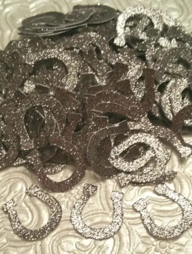 Western rodeo glitter horseshoes confetti die cuts cowboy cowgirl birthday party Table decor scrapbook favors
Western rodeo glitter horseshoes confetti die cuts cowboy cowgirl birthday party Table decor scrapbook favors