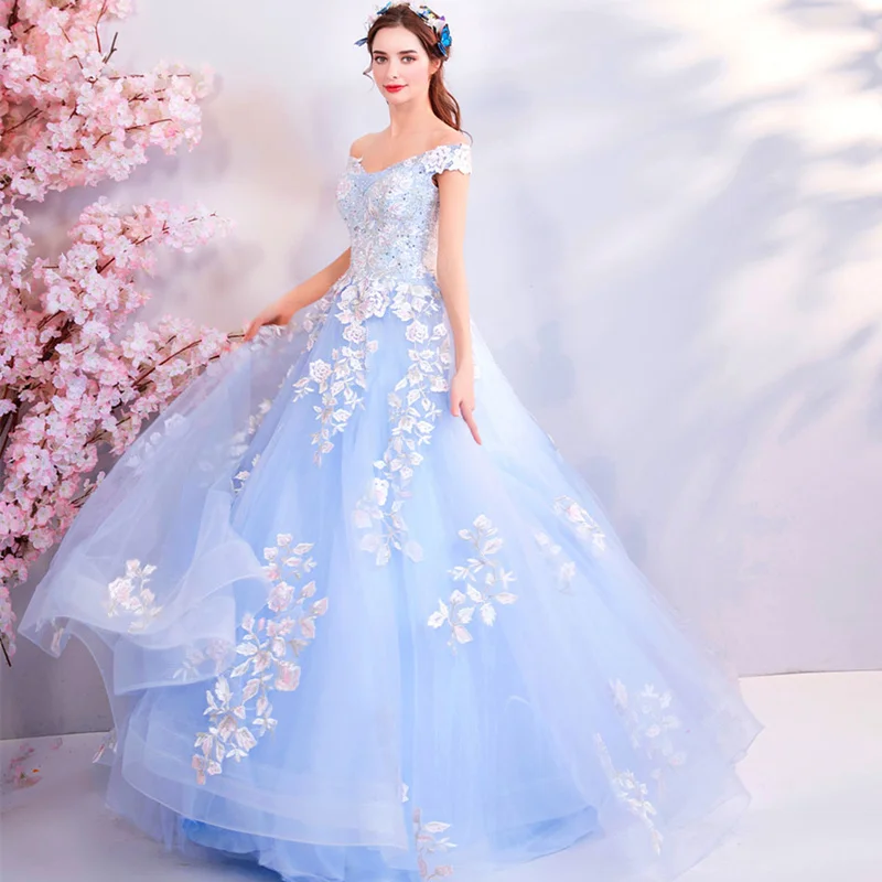 2019 Hot Off The Shoulder Evening Dresses For Wedding Sleeveless Lace Appliques Prom Gowns Trailing Embroidery Vestido de noche
2019 Hot Off The Shoulder Evening Dresses For Wedding Sleeveless Lace Appliques Prom Gowns Trailing Embroidery Vestido de noche