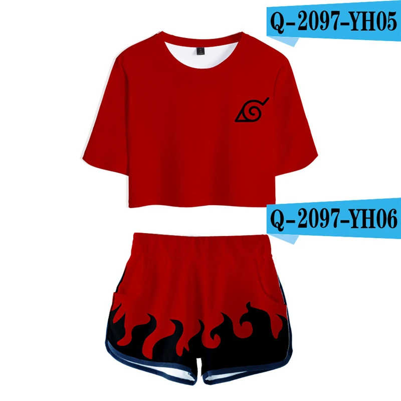 Naruto Crop Top Set Cropped Tumblr Girls Tops And Shorts Plus Size Harajuku Female Women Set Women Streetwear Cropped Clothes 
Naruto Crop Top Set Cropped Tumblr Girls Tops And Shorts Plus Size Harajuku Female Women Set Women Streetwear Cropped Clothes