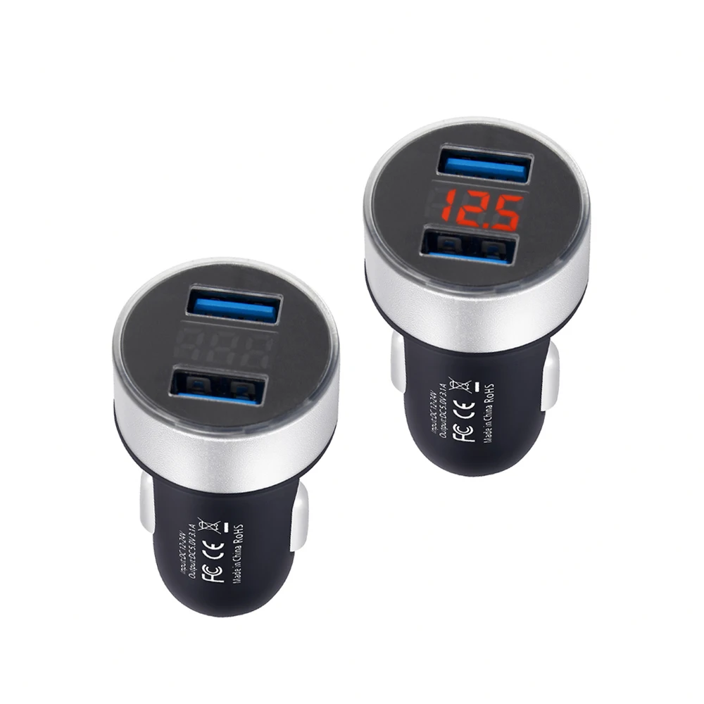 Dual USB 12V-24V 3.1A Mobile Phone Car Charger Adapter LED Display Fast Charging for Samsung iPhone X XS Huawei Xiaomi Charger
Dual USB 12V-24V 3.1A Mobile Phone Car Charger Adapter LED Display Fast Charging for Samsung iPhone X XS Huawei Xiaomi Charger
