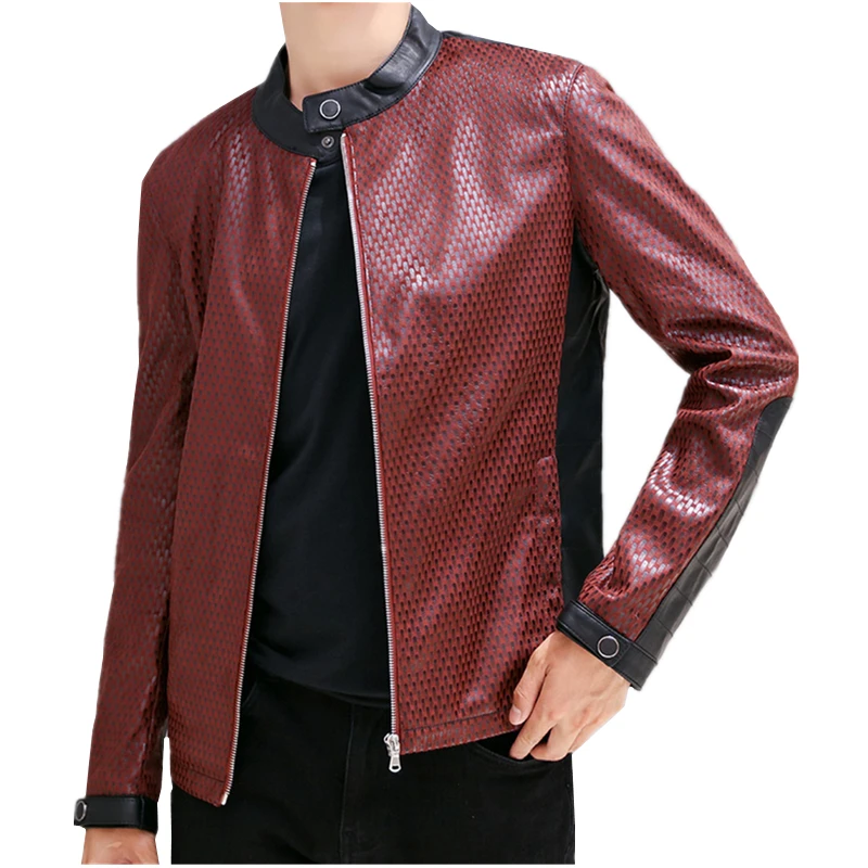 Red Men Leather Jacket Asian Size S M L XL XXL XXXL Mens jackets and Coats Teen motorcycle coat
Red Men Leather Jacket Asian Size S M L XL XXL XXXL Mens jackets and Coats Teen motorcycle coat