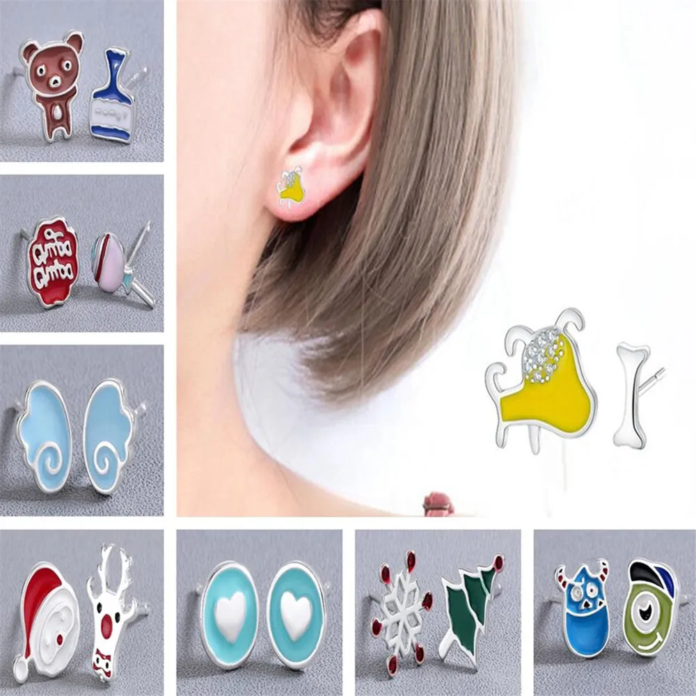 QIAMNI Enamel Cute Animal Dog Lollipop Santa Claus Fishtail Deer Heart Stud Earrings Birthday Christmas Gift Brincos Pendientes
QIAMNI Enamel Cute Animal Dog Lollipop Santa Claus Fishtail Deer Heart Stud Earrings Birthday Christmas Gift Brincos Pendientes