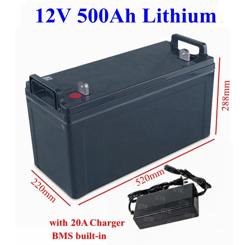 Rechargeable 12V 500Ah 600Ah Lithium li ion battery pack with BMS for emergency system solar system emergeny storage+20A charger
Rechargeable 12V 500Ah 600Ah Lithium li ion battery pack with BMS for emergency system solar system emergeny storage+20A charger
