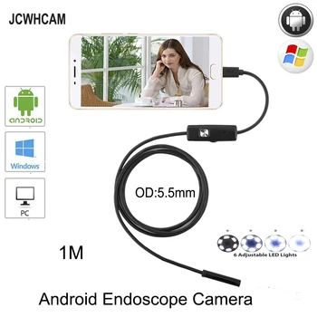 JCWHCAM 5.5mm MircoUSB Android OTG USB Endoscope Camera 1M Waterproof Snake Pipe Inspection Android USB Borescope Camera
JCWHCAM 5.5mm MircoUSB Android OTG USB Endoscope Camera 1M Waterproof Snake Pipe Inspection Android USB Borescope Camera
