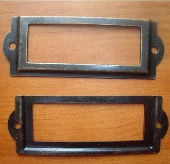 10pcs 83MM x 30mm High quality antique brass color card holder label holders Label Frames Bronze
10pcs 83MM x 30mm High quality antique brass color card holder label holders Label Frames Bronze